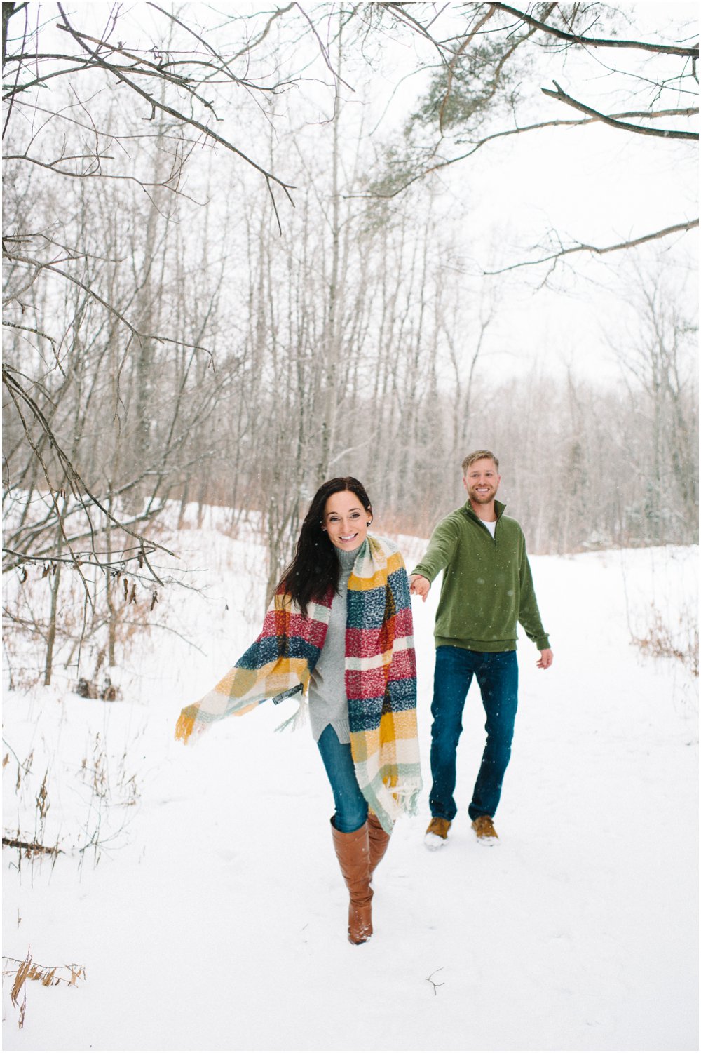 Duluth, Minnesota Snowy Winter Engagement Session
