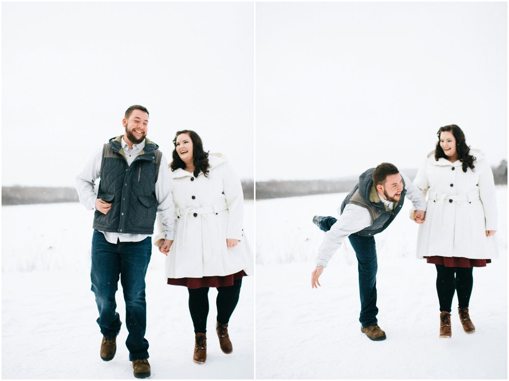 Snowy Winter Engagement Session