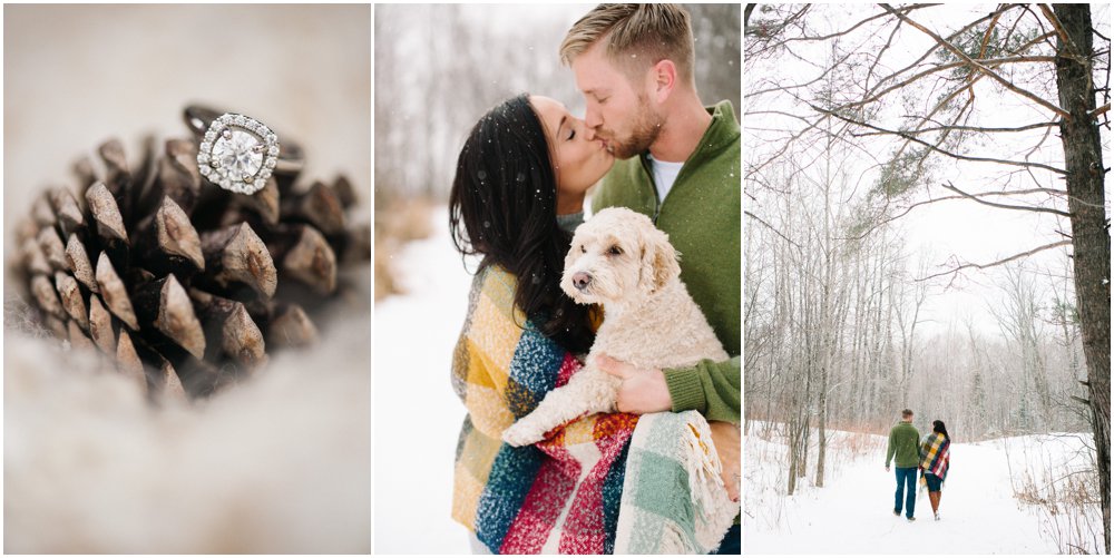 Chelsey Zack Snowy Duluth Mn Engagement Session Bailey Aro